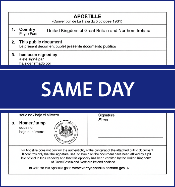 Same-day Apostille Service
