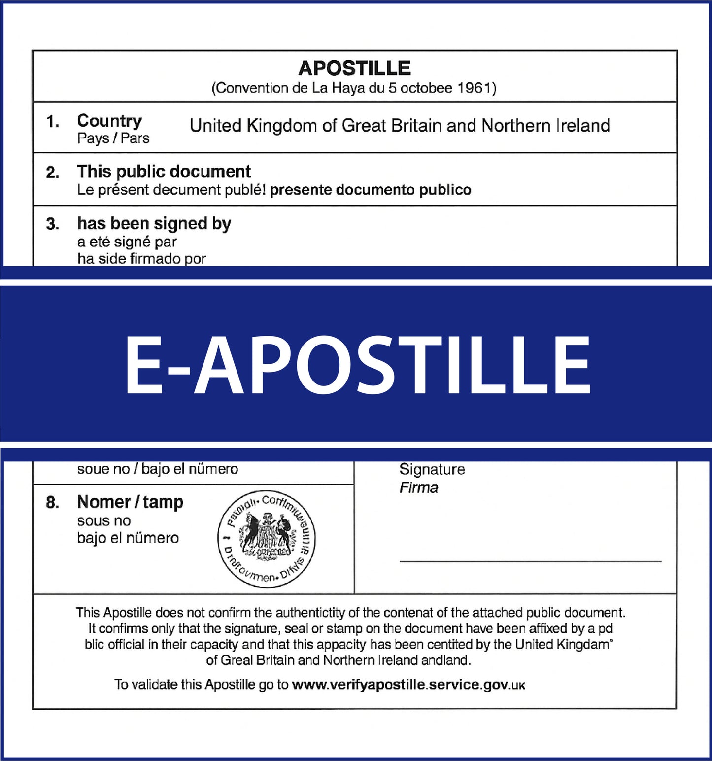Electronic E-Apostille