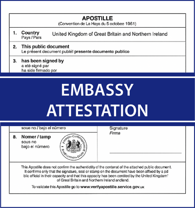 Embassy attestation service for apostille and notarisation documents