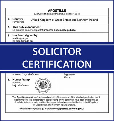 Document verification and solicitor certification service