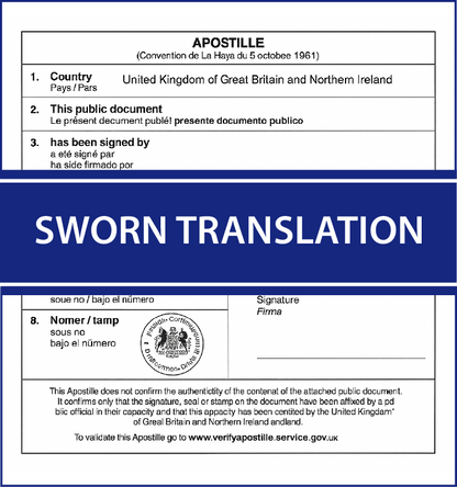 Certified translations and sworn translations