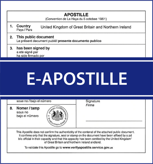 Electronic E-Apostille