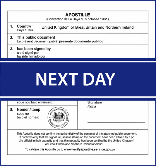 Next-day Apostille Service